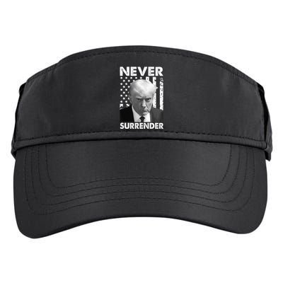 Trump Mug Shot Donald Trump Mug Shot Never Surrender Adult Drive Performance Visor