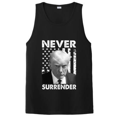 Trump Mug Shot Donald Trump Mug Shot Never Surrender PosiCharge Competitor Tank