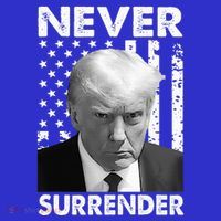 Trump Mug Shot Donald Trump Mug Shot Never Surrender Kids T-Shirt