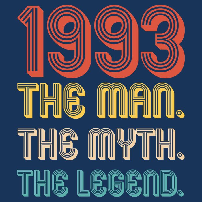 The Man The Myth The Legend 1993 30th Birthday T-Shirt