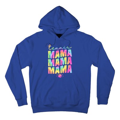 Tennis Mama Tie Dye Groovy Tennis Player Ball Mom Gift Hoodie