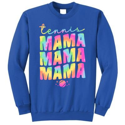 Tennis Mama Tie Dye Groovy Tennis Player Ball Mom Gift Sweatshirt