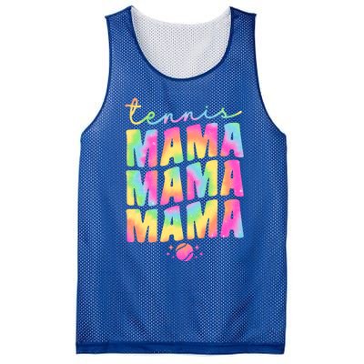 Tennis Mama Tie Dye Groovy Tennis Player Ball Mom Gift Mesh Reversible Basketball Jersey Tank