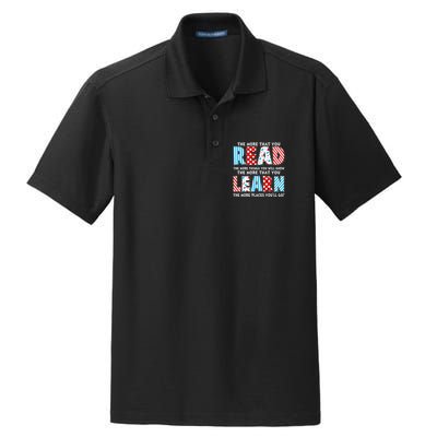 The More That You Read And Learn The More Places Youll Go Dry Zone Grid Polo