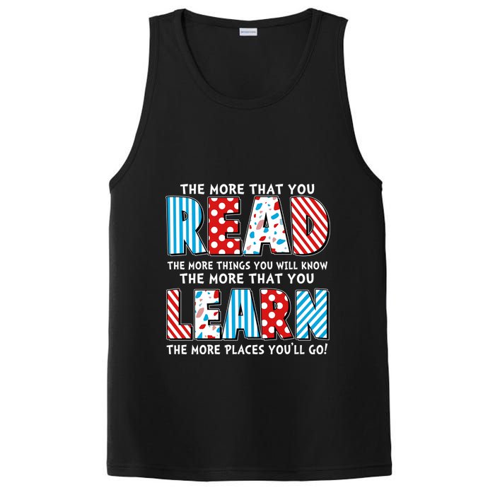 The More That You Read And Learn The More Places Youll Go PosiCharge Competitor Tank