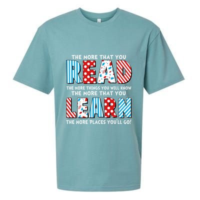 The More That You Read And Learn The More Places Youll Go Sueded Cloud Jersey T-Shirt