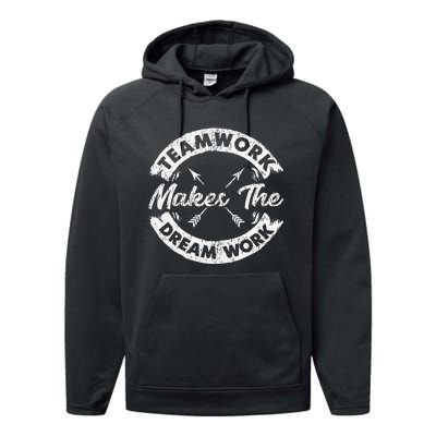 Teamwork Makes The Dream Work Team Motivational Performance Fleece Hoodie