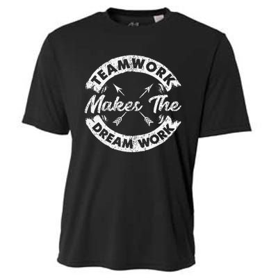 Teamwork Makes The Dream Work Team Motivational Cooling Performance Crew T-Shirt