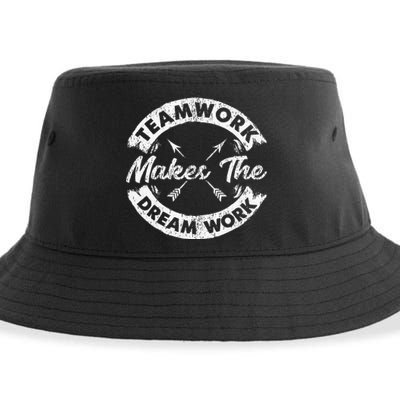 Teamwork Makes The Dream Work Team Motivational Sustainable Bucket Hat