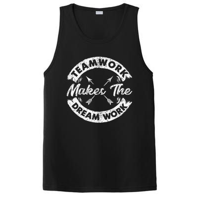 Teamwork Makes The Dream Work Team Motivational PosiCharge Competitor Tank