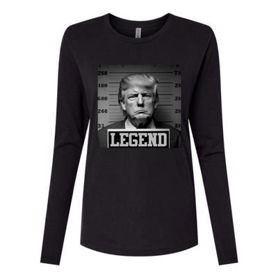 Trump Mugshot, Trump Mug Shot Womens Cotton Relaxed Long Sleeve T-Shirt