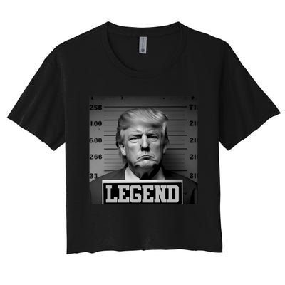 Trump Mugshot, Trump Mug Shot Women's Crop Top Tee