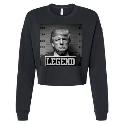 Trump Mugshot, Trump Mug Shot Cropped Pullover Crew