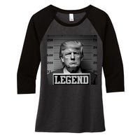 Trump Mugshot, Trump Mug Shot Women's Tri-Blend 3/4-Sleeve Raglan Shirt