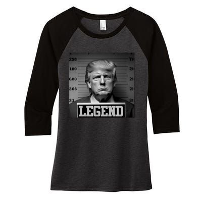 Trump Mugshot, Trump Mug Shot Women's Tri-Blend 3/4-Sleeve Raglan Shirt