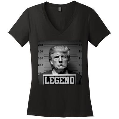 Trump Mugshot, Trump Mug Shot Women's V-Neck T-Shirt