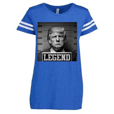 Trump Mugshot, Trump Mug Shot Enza Ladies Jersey Football T-Shirt