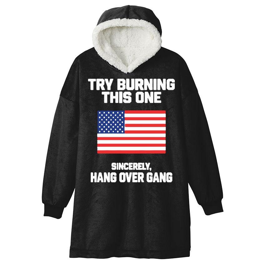 Tom Macdonald Try Burning This One Sincerely Hang Over Gang Hooded Wearable Blanket