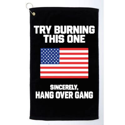 Tom Macdonald Try Burning This One Sincerely Hang Over Gang Golf Towel