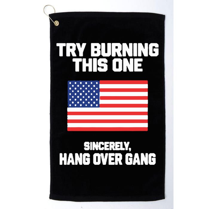 Tom Macdonald Try Burning This One Sincerely Hang Over Gang Golf Towel