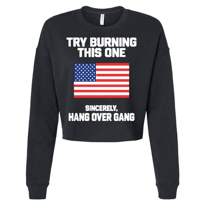 Tom Macdonald Try Burning This One Sincerely Hang Over Gang Cropped Pullover Crew