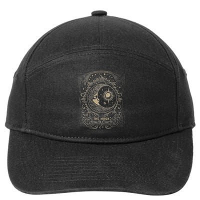 The Moon Tarot Card Goth Emo Occult Graphic Women 7-Panel Snapback Hat
