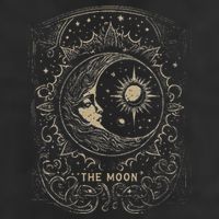 The Moon Tarot Card Goth Emo Occult Graphic Women 11oz C Handle Ceramic Mug