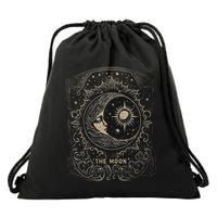The Moon Tarot Card Goth Emo Occult Graphic Women Drawstring Bag