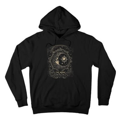 The Moon Tarot Card Goth Emo Occult Graphic Women Tall Hoodie