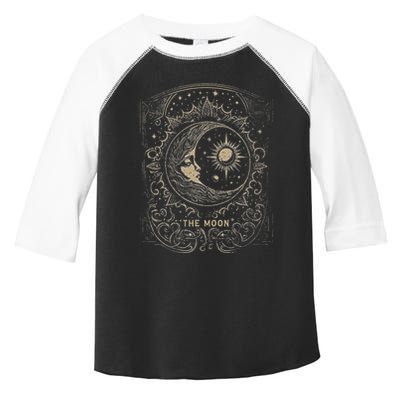 The Moon Tarot Card Goth Emo Occult Graphic Women Toddler Fine Jersey T-Shirt