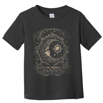 The Moon Tarot Card Goth Emo Occult Graphic Women Toddler T-Shirt