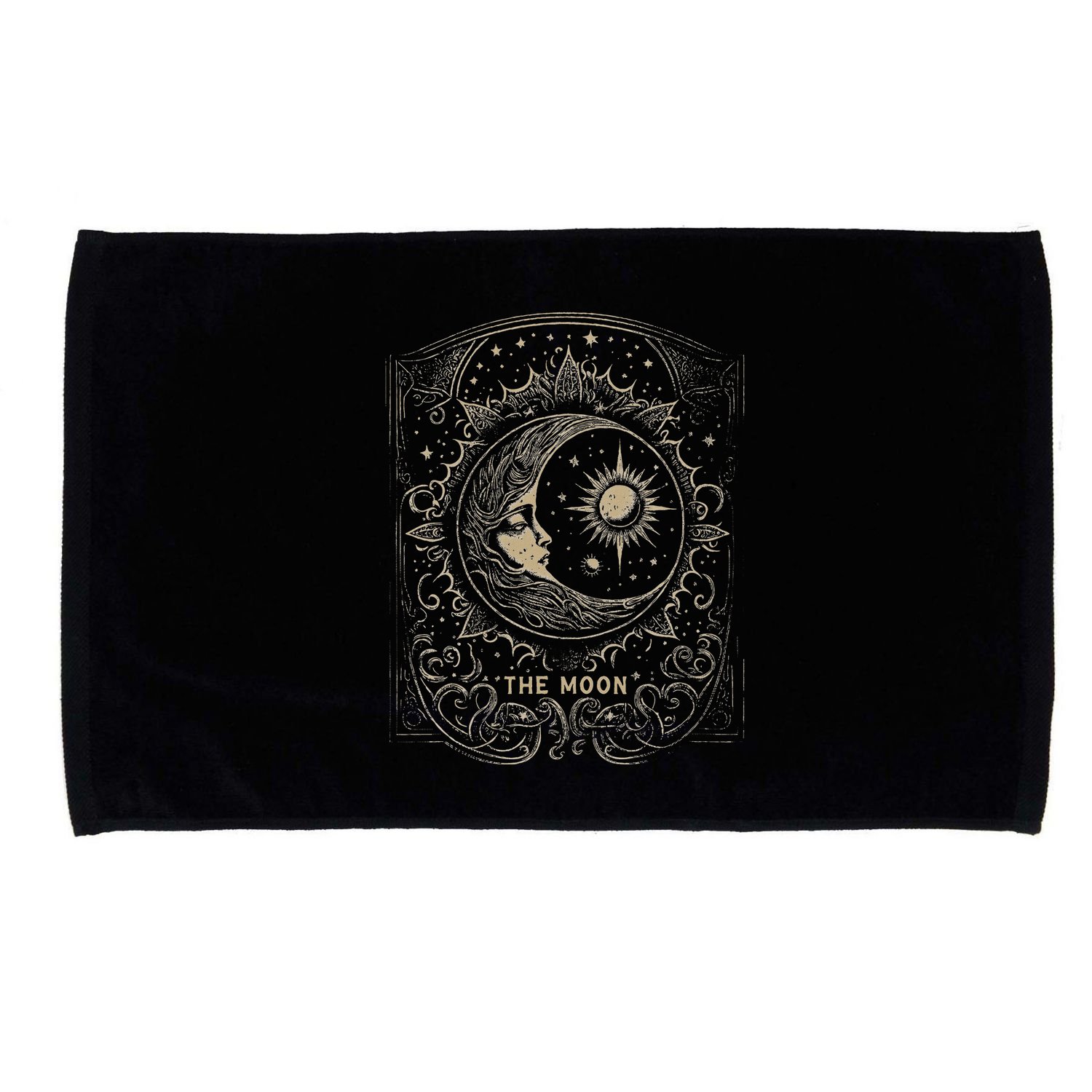 The Moon Tarot Card Goth Emo Occult Graphic Women Microfiber Hand Towel