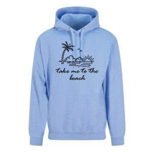 Take Me To The Beach Summer Vibes Beach Vacay Summertime Cute Gift Unisex Surf Hoodie