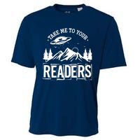 Take Me To Your Readers Bookworm Librarian Gift Reading Cooling Performance Crew T-Shirt