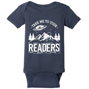 Take Me To Your Readers Bookworm Librarian Gift Reading Baby Bodysuit