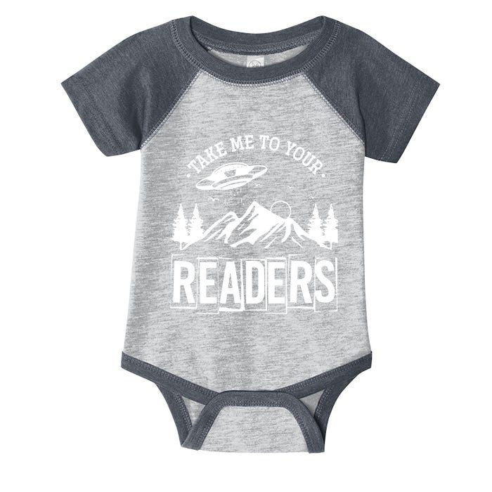 Take Me To Your Readers Bookworm Librarian Gift Reading Infant Baby Jersey Bodysuit