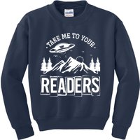 Take Me To Your Readers Bookworm Librarian Gift Reading Kids Sweatshirt