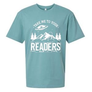 Take Me To Your Readers Bookworm Librarian Gift Reading Sueded Cloud Jersey T-Shirt