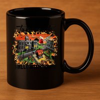 Take Me To Halloweentown & Chill Leopard Halloween Costume Gift 11oz C Handle Ceramic Mug