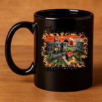 Take Me To Halloweentown & Chill Leopard Halloween Costume Gift 11oz C Handle Ceramic Mug