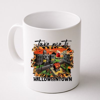 Take Me To Halloweentown & Chill Leopard Halloween Costume Gift Coffee Mug