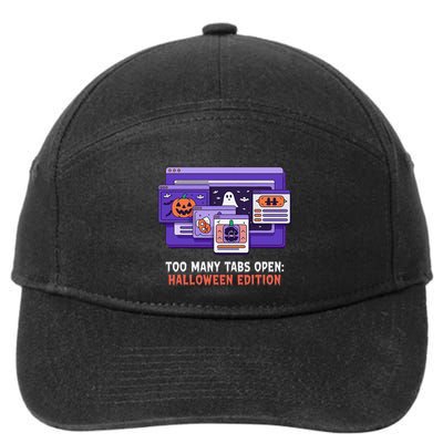 Too Many Tabs Open Adhd Awareness Halloween 7-Panel Snapback Hat