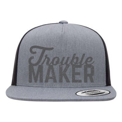 Trouble Maker Flat Bill Trucker Hat