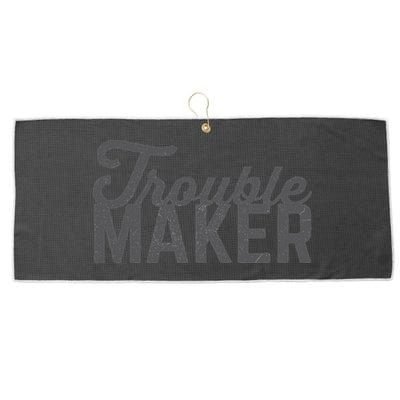 Trouble Maker Large Microfiber Waffle Golf Towel