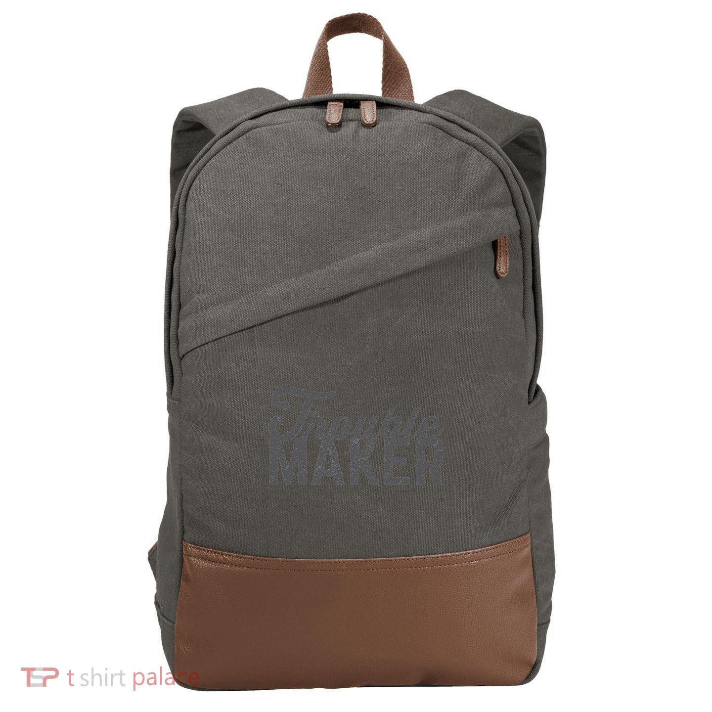Trouble Maker Cotton Canvas Backpack