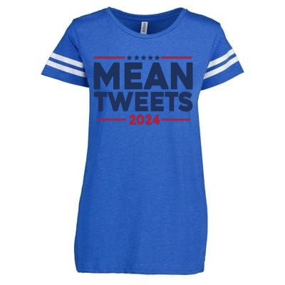 Trump Mean Tweets Vote 2024 Enza Ladies Jersey Football T-Shirt