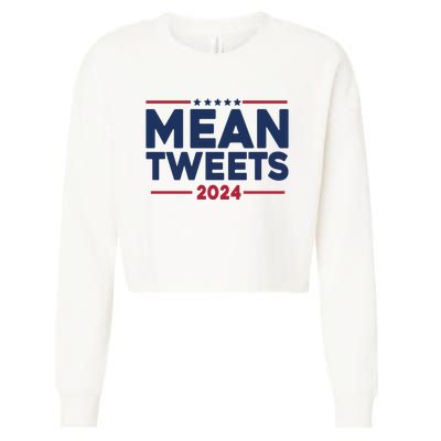 Trump Mean Tweets Vote 2024 Cropped Pullover Crew