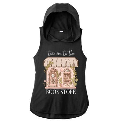 Take Me To The Book Store Ladies PosiCharge Tri-Blend Wicking Draft Hoodie Tank