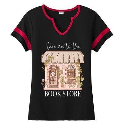 Take Me To The Book Store Ladies Halftime Notch Neck Tee