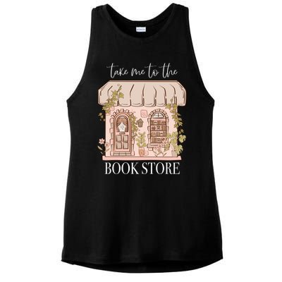 Take Me To The Book Store Ladies PosiCharge Tri-Blend Wicking Tank